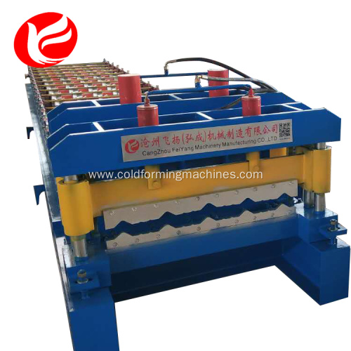 Metal sheet glazed roof tile forming making machinery